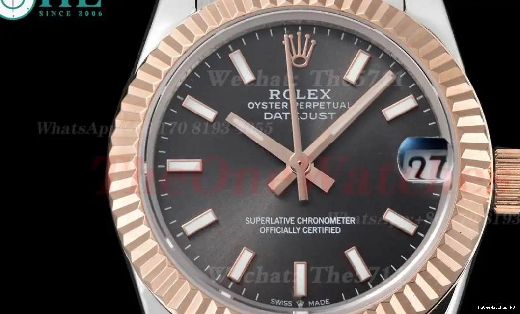 RG Rolex Datejust SS - Stk 28mm MY8215 Grey GDF 0401